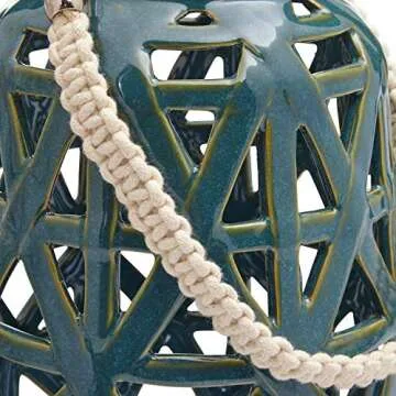 Beautiful Stoneware Candle Holder Lanterns Set of 2