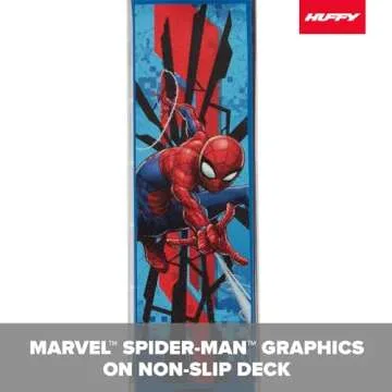 Huffy Marvel Spider-Man Electro-Light Inline Scooter for Kids, Blue