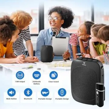 Wireless Voice Amplifier with Bluetooth for Teachers