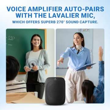Wireless Voice Amplifier with Bluetooth for Teachers