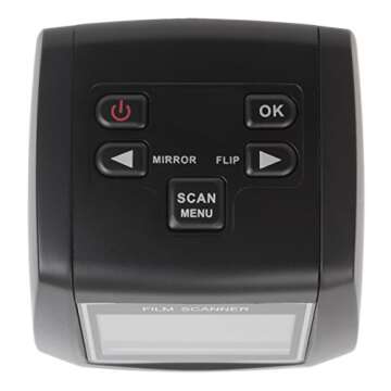 Jumbl High-Resolution 22MP All-In-1 Film & Slide Scanner w/ Color LCD - for 35mm Negative & Slides, 110, 126, & Super 8 Films - w/ Speed-Load Adapters