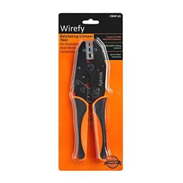 Crimping Tool For Heat Shrink Connectors - Ratcheting Wire Crimper - Crimping Pliers - Ratchet Terminal Crimper - Wire Crimp Tool by Wirefy