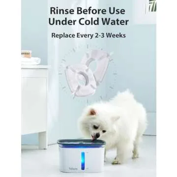 Veken Cat Water Fountain Filters - 16 Pack Replacement Filters