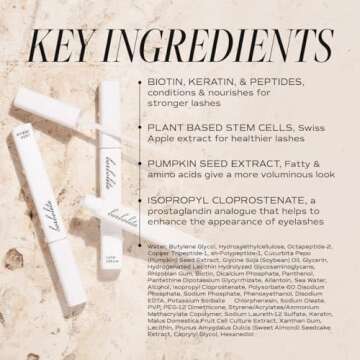 Borboleta Lash Serum - Eyelash Serum for Longer, Thicker, and Fuller Looking Eyelashes, Eyelash Enhancing Serum - (Sample Size, 1 Month Supply)