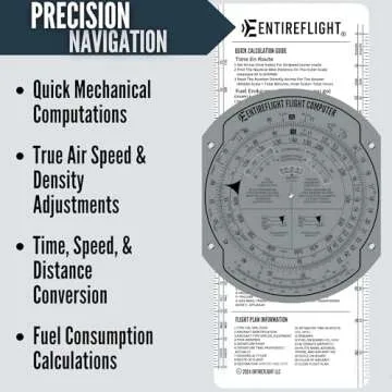 EntireFlight - E6B Flight Computer, Aviation Plotter, & Manual Box Set - Essential Pilot Accessories And Aviation Tools For Your Flight Bag - Use With IFR VFR Sectional Charts - Premium Aviation Tools