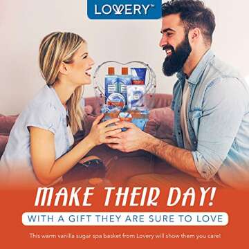 Valentines Day Gifts for Her, Home Spa Gift Baskets For Women - Bath and Body Gift Basket For Men – Ocean Wave Home Spa Set - Fragrant Lotions, Bath Bombs & More - 11pc in a Jeweled Heart Candy Holder