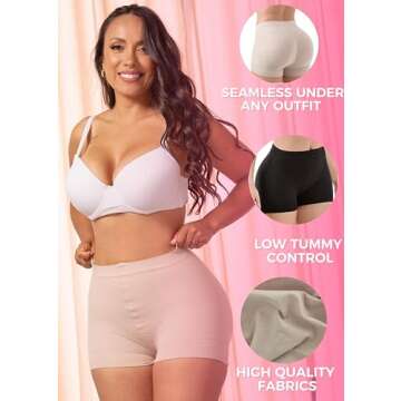 Laty Rose Women Butt Lifter Enhancer Panties Slimmer Tummy Control Booty Shaper Extra Firm Shapewear Calzones Levanta Cola Colombiano, 21996 Cocoa, Medium