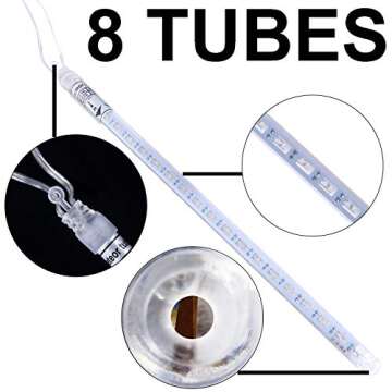 Lwind Meteor Shower Rain Lights,Twinkling Romantic Lights for Party, Wedding, Christmas, etc.11.8inc...