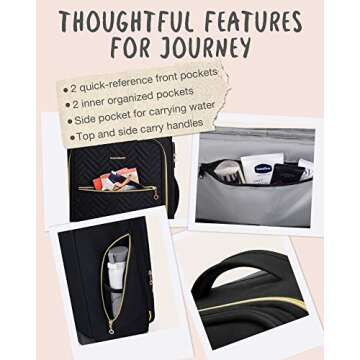 BAGSMART Carry On Luggage 20 Inch,Softside Expandable Suitcase with Spinner Wheels, Luggage 22x14x9 Airline Approved Rolling Lightweight Suitcases for Women Men, Compact Carry-On (Black)