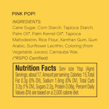 Pink Pop! Natural Nonpareils Sprinkles by Supernatural, No Artificial Dyes, Soy Free, Gluten Free, Vegan, 3oz