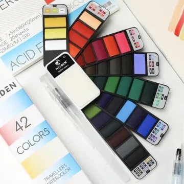 MEEDEN Travel Watercolor Paint Set for Artists on the Go