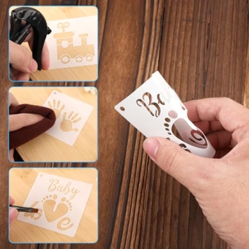 60 Pcs Baby Stencils for Creative Fabric Painting