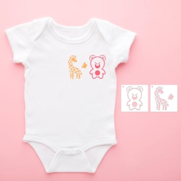 60 Pcs Baby Stencils for Creative Fabric Painting