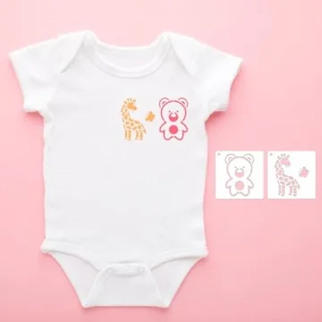 60 Pcs Baby Stencils for Creative Fabric Painting