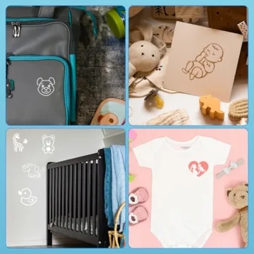 60 Pcs Baby Stencils for Creative Fabric Painting