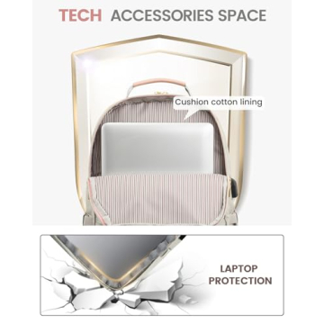 LOVEVOOK Laptop Backpack Purse for Women, Work Travel Computer Bags, College School Backpack for Student Girl, Quilted Casual Daypack with USB Port, Fit 15.6 Inch Laptop, Grey Pink