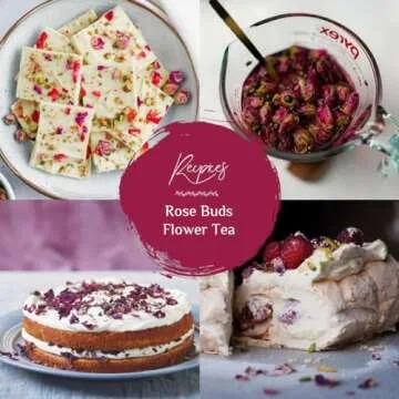 BLUE TEA - Rose Buds Tea - 1.05 Oz (Pack of 2) 60 Cups - Loose | Rich in Vitamin-C - For Hair & Skin | Caffeine Free - Flower Based - Herbal Tea - Vegan - Non-GMO - Non Bitter | Reusable Pet Jar