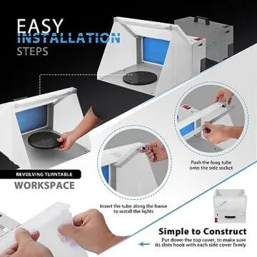 VIVOHOME Airbrush Spray Booth with LED Lights & Filter