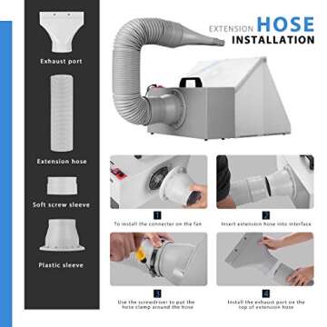 VIVOHOME Airbrush Spray Booth with LED Lights & Filter
