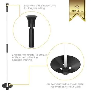 KINGTOP Miniature Golf Flagstick, Practice Putting Green Flags for Yard, Chipping Golf Pin Flag Hole Cup Set, Portable 2-Section Design, Blank White Flags, 3ft Flagpole, Indoor | Outdoor, 4-Pack