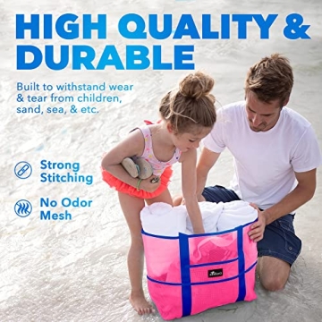 Dejaroo Mesh Beach Bag - Lightweight Tote for Beach Fun