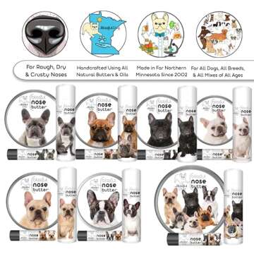 The Blissful Dog Cream French Bulldog Nose Butter, Versatile Dog Nose Balm to Reduce Dryness, Handcrafted Moisturizer, Easy-to-Apply, Unscented, 1 oz.