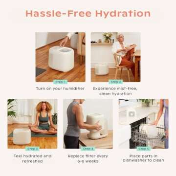 Canopy Humidifier - 36HR Run Time for Large Spaces