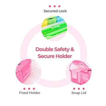 AMOOS Large Capacity Pill Organizer for Daily Use