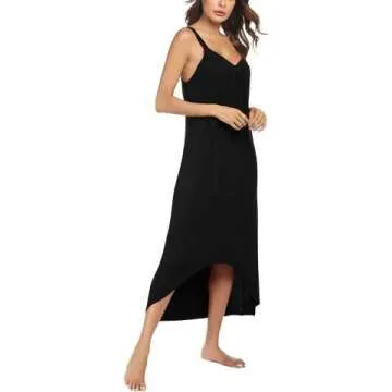 Ekouaer Women's Plus Size Nightgown - Sleeveless Comfort