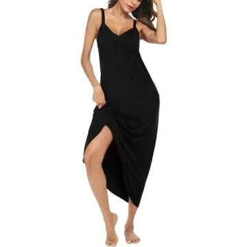 Ekouaer Women's Plus Size Nightgown - Sleeveless Comfort