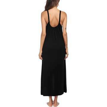 Ekouaer Women's Plus Size Nightgown - Sleeveless Comfort