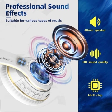 Riwbox TX8 Bluetooth Headphones with Touch Control and Mic