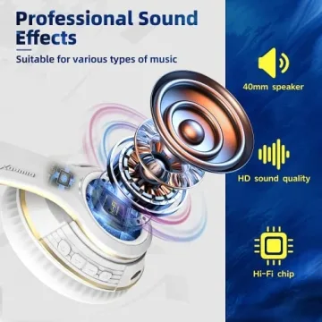 Riwbox TX8 Bluetooth Headphones with Touch Control and Mic