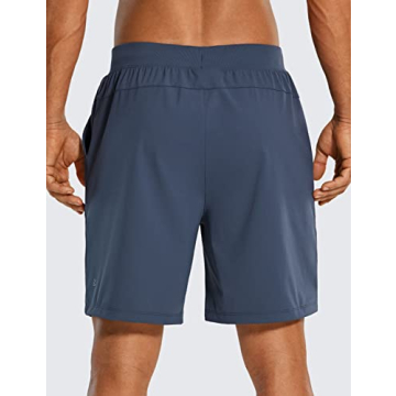 CRZ YOGA Men's 7" Four-Way Stretch Workout Shorts Comfort