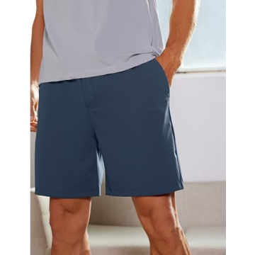 CRZ YOGA Men's 7" Four-Way Stretch Workout Shorts Comfort