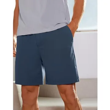 CRZ YOGA Men's 7" Four-Way Stretch Workout Shorts Comfort