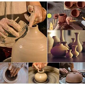 Tekchic Pottery Wheel Machine 350W Electric Pottery DIY Clay Tool with Foot Pedal - Blue