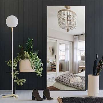 Aluminum Alloy Thickened Frame Full Length Mirror 65x22