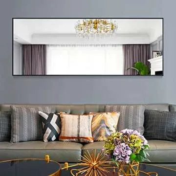 Aluminum Alloy Thickened Frame Full Length Mirror 65x22