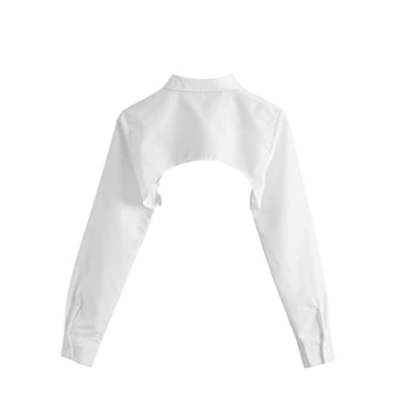 SweatyRocks Women's Stylish Ultra Crop Blouse Long Sleeve Top