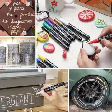 Vibrant Overseas Yellow Paint Pens - 8 Pack For All Surfaces