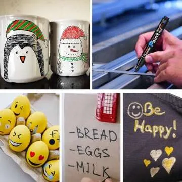 Vibrant Overseas Yellow Paint Pens - 8 Pack For All Surfaces