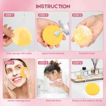 AIDEA 96Count Compressed Facial Sponges, Face Sponges for Cleansing, Cosmetic Makeup Sponges for Facial Cleansing, Facial Sponges for Washing Face, Exfoliating, Makeup Removal, Travel Essentials
