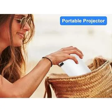 Mini Projector, Magcubic HY300 Auto Keystone Correction Portable Projector, 4K/ 200 ANSI Smart Projector with 2.4/5G WiFi, BT 5.0, 130 Inch Screen, 180 Degree Flip, Round Design, Home Video Projector