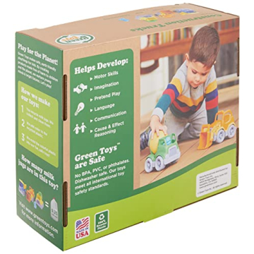 Eco-Friendly Green Toys Construction Vehicle 3-Pack for Kids