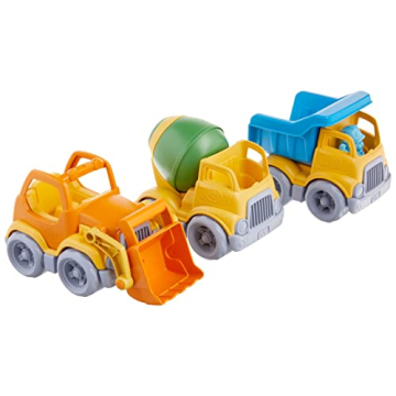 Eco-Friendly Green Toys Construction Vehicle 3-Pack for Kids