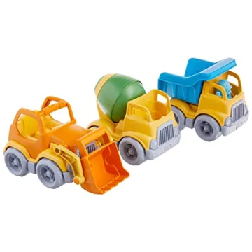 Eco-Friendly Green Toys Construction Vehicle 3-Pack for Kids