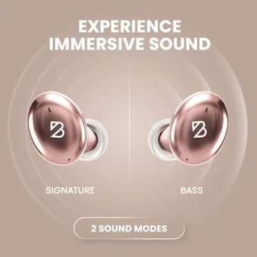 Tempo 30 Wireless Earbuds for Small Ears - Award-Winning Sound, Sweatproof Bluetooth Earbuds, Comfortable Bluetooth Ear Buds for Women, Pink Earphones Small Ear Canals, Long Battery Headphones