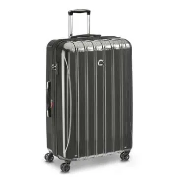 DELSEY Paris Helium Aero Hardside Expandable Luggage with Spinner Wheels, Brushed Charcoal, Checked-Large 29 Inch