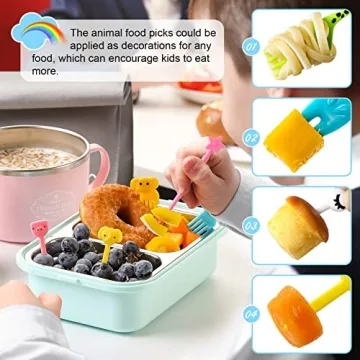 BPA Free Animal Food Picks for Kids Fun Lunch Accessories